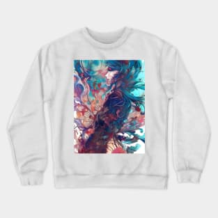 Fantastical Manga Flower Girl Crewneck Sweatshirt